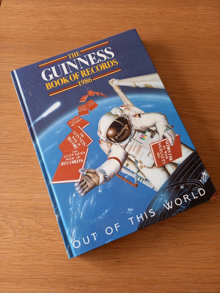 Guinness Book of Records 1986 cover by Rob Burns
